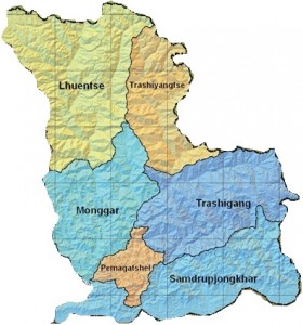 Six districts in the east.