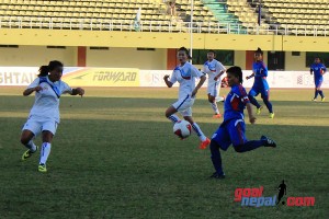 Bhutan lost the first match to Nepal. Photo: goalnepal.com